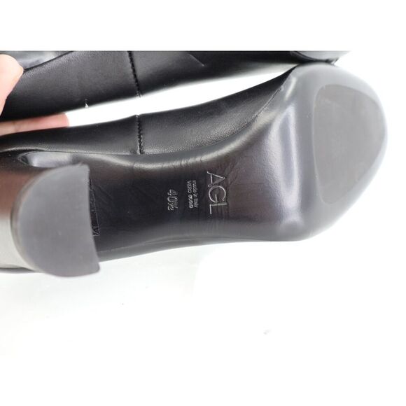Agl Irina Cap Toe Pump Size 40.5 10.5 Black Leather Cap Toe Heel Shoes Career - Picture 11 of 13
